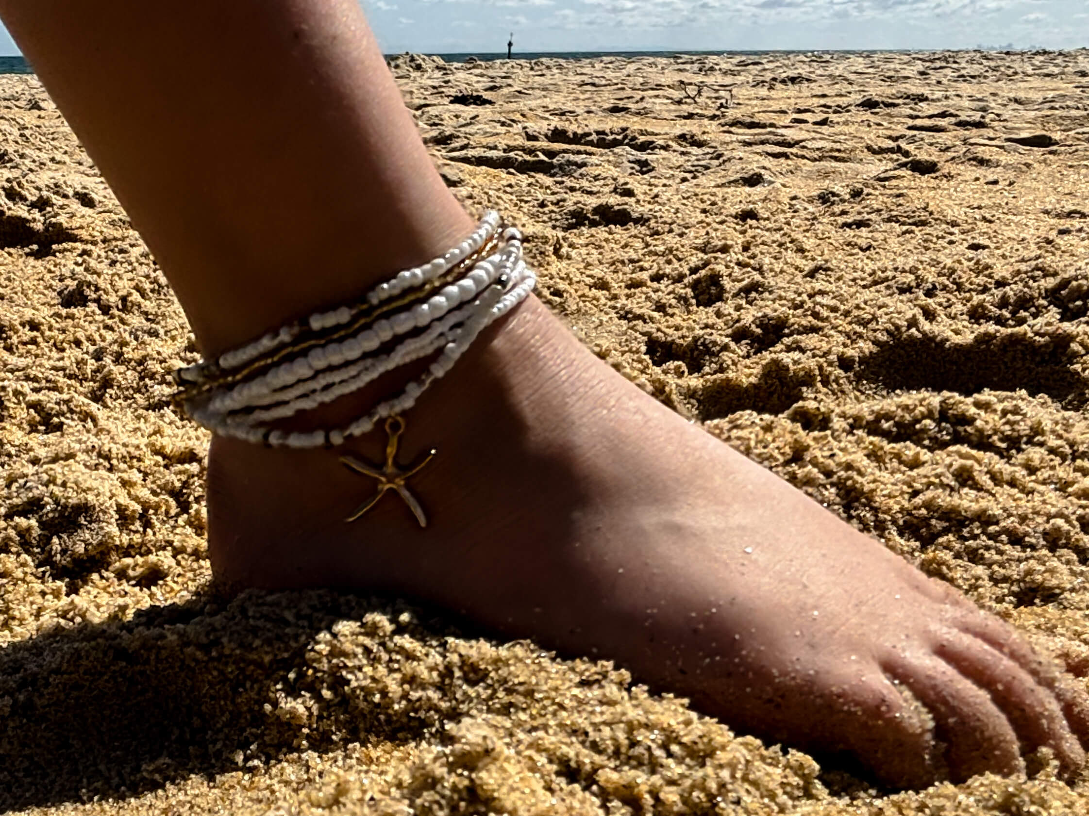 girls and women's anklet stack by Australian children's swimwear for infants label, Len Swimwear